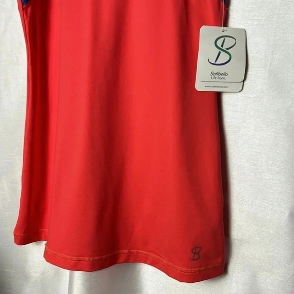 NWT SOFIBELLA chain tank top . Red white and blue  . Not padded . Color block - Picture 6 of 9